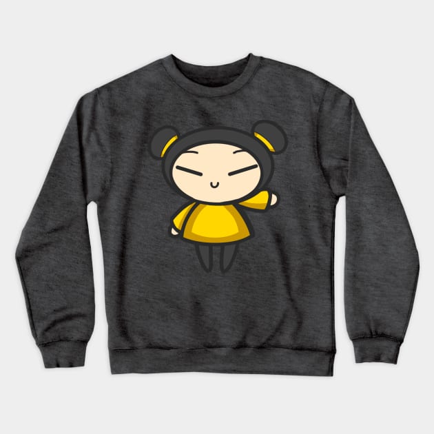 Yellow Pucca Crewneck Sweatshirt by aishiiart